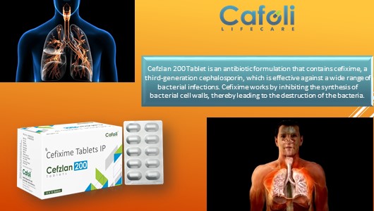 Cefzlan 200 Tablet at the best price in the Antibiotics Franchise for Bacterial infections